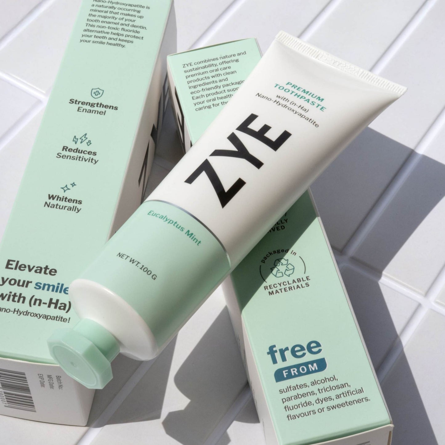 ZYE Premium Toothpaste with (n-Ha) Nano-Hydroxyapatite