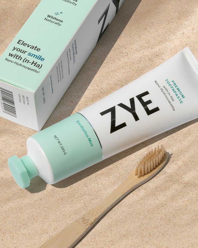 ZYE Premium Toothpaste with (n-Ha) Nano-Hydroxyapatite 100g with toothbrush
